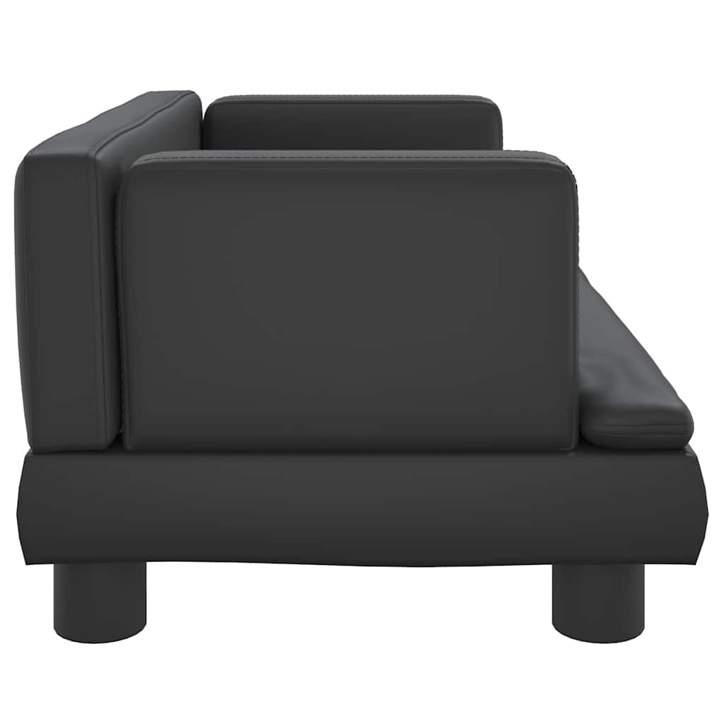 vidaXL Hundebett Schwarz 60x40x30 cm Kunstleder