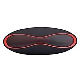 LYPOCS Bluetooth Box Mini-Rugby-Modell, kabelloses Lautsprecher-Soundsystem, Bluetooth-Lautsprecher, Musik-Player Bluetooth Speaker (Color : Black)