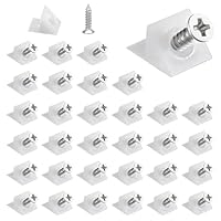 HonGien 30PCS Rückwandverbinder Schrankrückwand Befestigung Kunststoff Schubladen Keile mit M4 x 16mm Schrauben für Möbel Bücherregale Schubladen Schränke Kleiderschränke