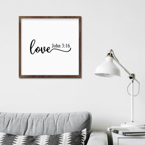 Décoration murale rustique encadrée en bois avec panneau imprimé Loved