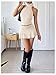 Verdusa Women's Y2k Skirt Sets 2 Piece Outfits Backless Halter Crop Top and Ruffle Mini Skirt Going Out Set Apricot Small