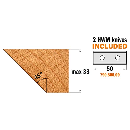 CMT 694.002.31 45 degree Chamfer Cutter Head, 5-29/32-Inch Diameter, 1-1/4-Inch Bore