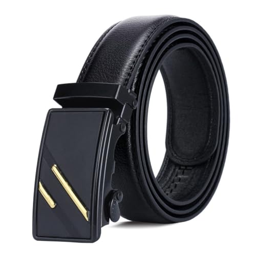 JSEIAJB Men's Belt Automatic Buckle Men's Business Belt