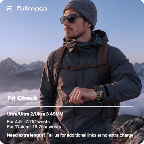 Image of Fullmosa Metal Bands With Case [Watch NOT Included] Compatible Apple Watch Strap 49mm,Steel Apple Watch Band for iWatch Ultra 3 /2 /1,49mm,Black and Gold