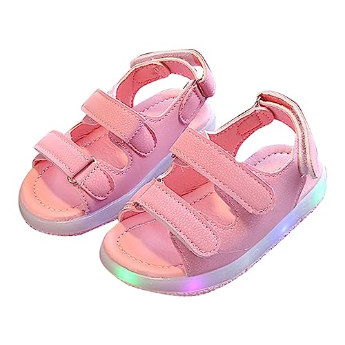 Toddler Boys Girls Light Up Sandals Open Toe Non-slip Luminous Sneakers Breathable Beach Shoes Kids Two Strap Shoes3