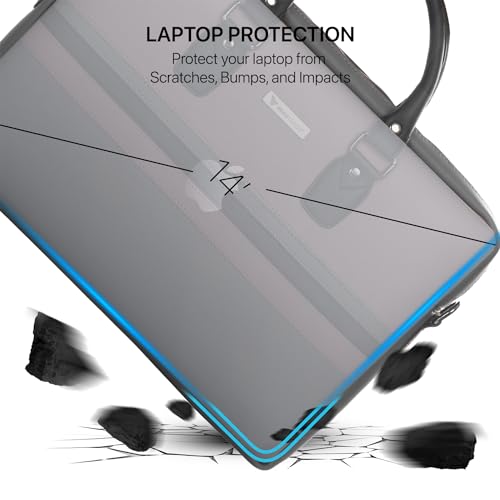 Image of Vaku Luxos MILAN 14 Inch Laptop Bag Leather Collection Messenger Organizer Shoulder Sling Office Bag for Men & Women With Adjustable Strap for Laptop and MacBook up to 14 inch