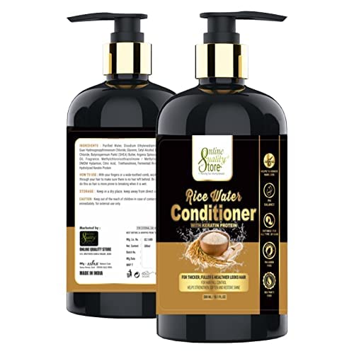 Online Quality Store Fermented Rice Water Conditioner - 300ml, with Rice Water & keratin protein for hair growth | For Damaged, Dry and Frizzy Hair| For Shiny & Stronger Hair