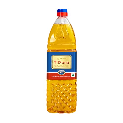 Image of Tilsona Gold Til /Sesame Oil for Cooking 500 ml | 100% Pure & Natural, No Artificial Flavours or Preservatives | Rich in Antioxidants & Omega-6 | Supports Good Health