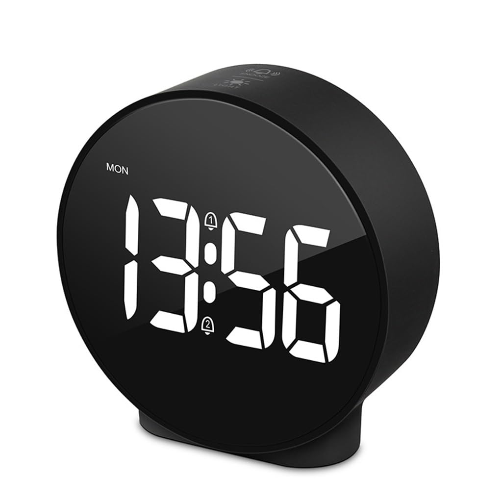 KLPODAU Digital Electronic Clock Glow-in-The-Dark Alarm Battery Plug-in Power Supply Mode