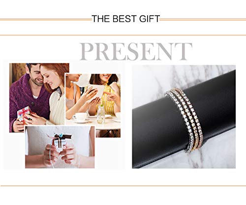 TOPGRILLZ Tennis Ankle Bracelet Gold Anklet Adjustable with Extension 14K Gold Plated Iced out Diamond 3-6mm Fashion Stylish Foot Jewelry for Women4