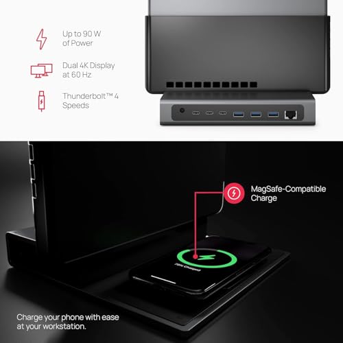 Estación vertical Brydge ProDock Duo TB4 de alta gama para MacBook Pro 14 y 16 7