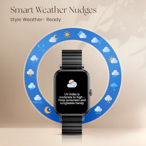 Image of Fastrack Noir Charm Women Smart Watch 1.65 inch inch AMOLED Display,Sleek Design,AI Watchface & AI Chat,Functional Crown,24 /7 Health Suite,BT Calling,SpO2,HRM,IP68, Multiple Menu Styles,Games - Rose Gold