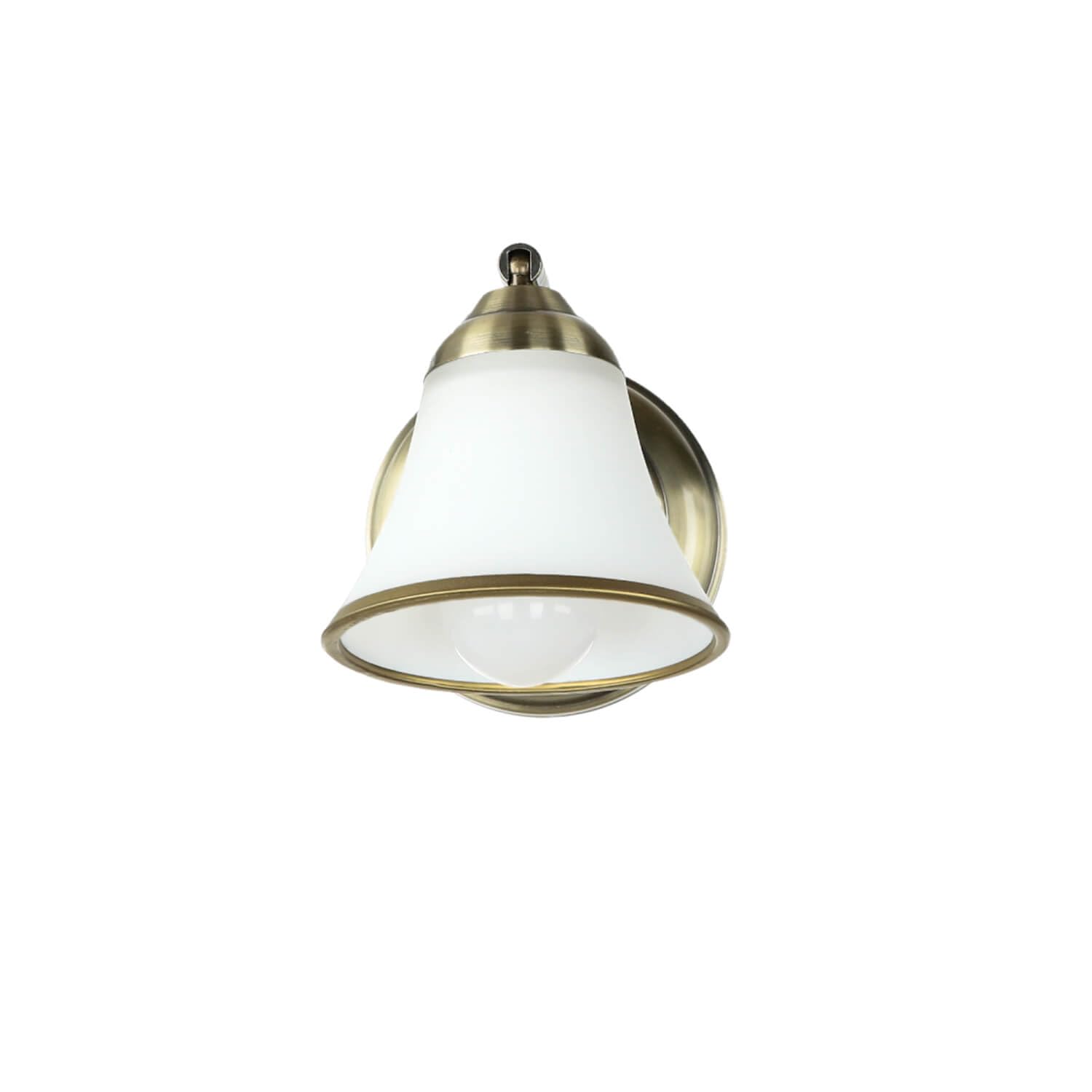 Applique salle de bain réglable bronze E14 orientable faible éblouissement verre art nouveau