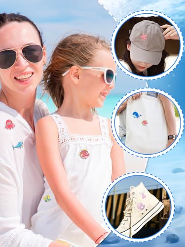 Image of JUNEBRUSHS 28PCS Ocean Sea Animal Enamel Pins Cute Fish Sea Creature Brooch Pins for Ocean Theme Party Classroom Favor Supplies Exchange Gift Clothes Hat Accessories