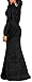Formal Sparkly Sexy Dress for Women Long Sleeve V Neck High Slit Wrap Sequin Glitter Maxi Long Dresses Black