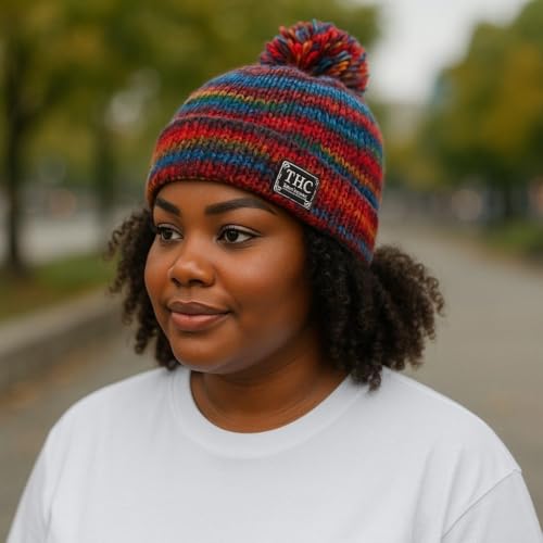 THC Schafwoll Pudelmütze 727 bunt | Schafwolle | Strickmütze | Pudelmütze | Woll-Mütze | Schafwollmütze | Wintermütze – Bild 5