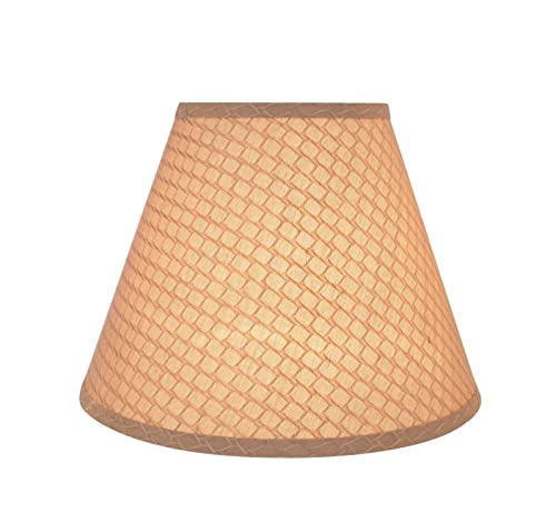 Image of Aspen Creative 32624 Transitional Empire Shape Spider Construction Lamp Shade in Khaki, 6 inch Top x 12 inch Bottom x 9 inch Slant Height