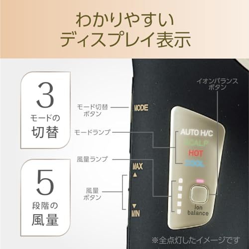 コイズミ(Koizumi) ヘアドライヤー サロンセンス 300 KHD-9560/K の商品画像 3
