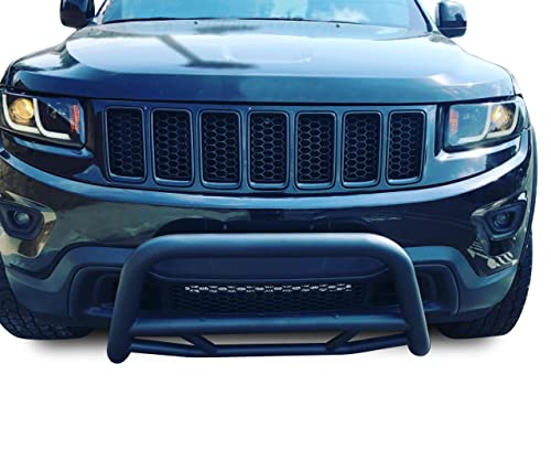 Image of Black Horse Max Bull Bar No Skid Plate Black Compatible with 2011-2013 Dodge Durango|2011-2021 Jeep Grand Cherokee (Excl. Limited X, High Altitude, Summit, SRT, SRT8, Trackhawk&Trailhawk)-MBB-JEB9206