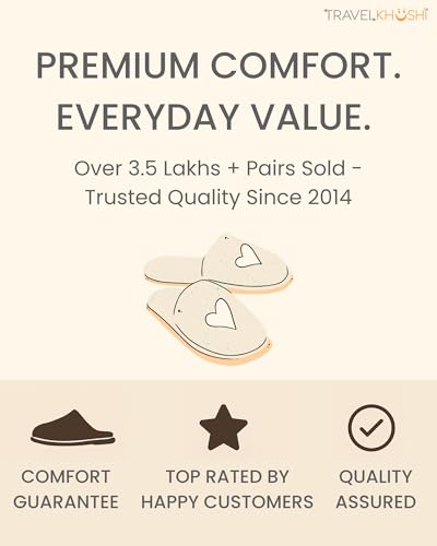Image of Travelkhushi Unisex House Slippers For Winter & Summer Carpet Slippers for Bedrooms Indoor Home Slipper Comfy Soft Cozy Flip Flops