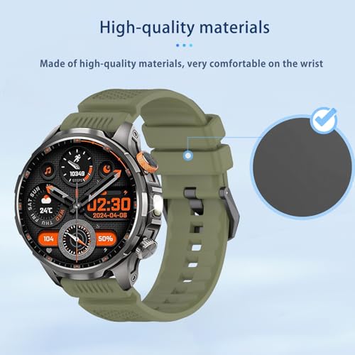 Correa de silicona para smartwatch BANLVS AK90 verde miniatura 3