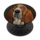 funny puppy dog sad face basset hound PopSockets PopGrip: Swappable Grip for Phones & Tablets