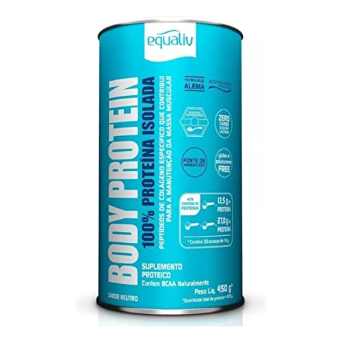 3x Body Protein Equaliv 450g 100% Proteína Isolada
