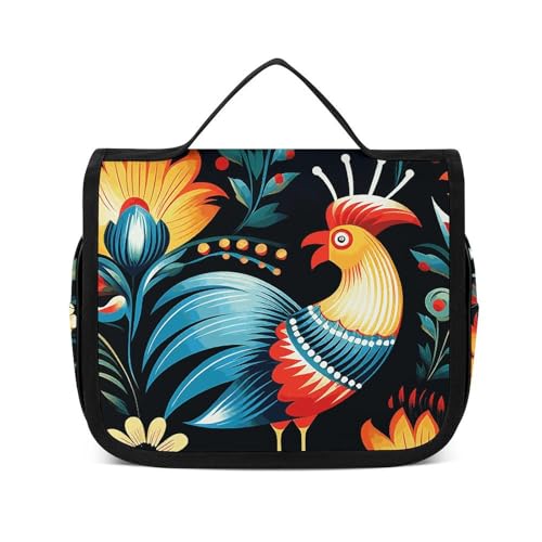 Trousse de toilette à suspendre en motif polonais blanc