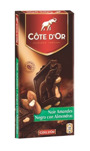 Cote D'Or Dark Chocolate w/Almonds 200 g.