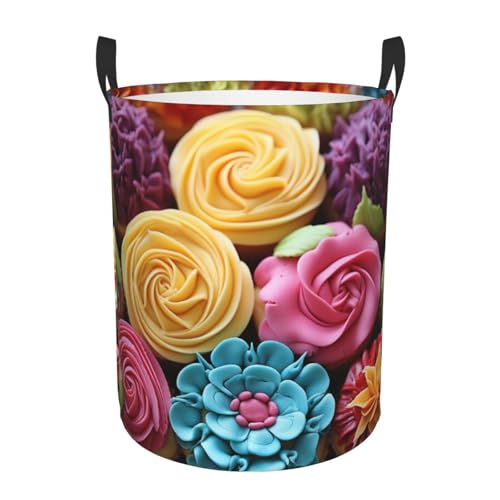 Panier à linge pliable multicolore taille M avec motif arc-en-ciel