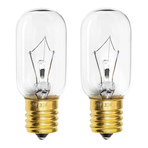 Belleone Light Bulb Fits for LG Microwave Oven - Compatible with LG Frigidaire Kenmore Whirlpool GE Over The Range Microwave, Dimmable 125V 30W E17 Base, Kitchen Night Light, Repalces 6912W1Z004B Cover