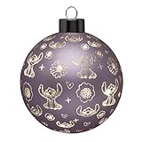 Christmas Inspirations Stitch Bola de Navidad de 10 cm iluminada con LED blanco cálido Disney – Licencia oficial, funciona con pilas, decoración navideña y figura coleccionable