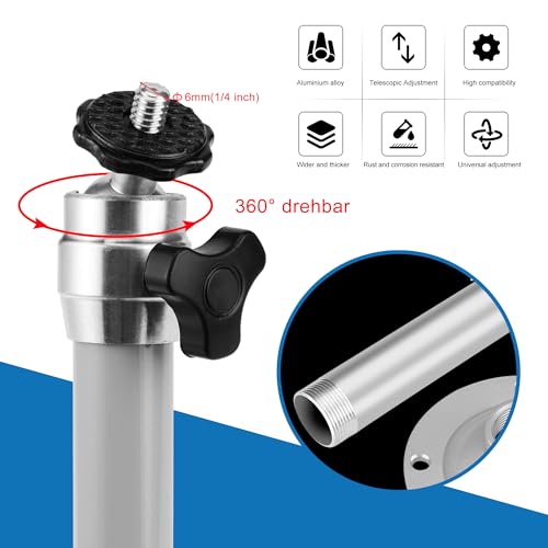JSMTKJ Universal-Deckenhalterung für Beamer, Beamerhalterung Mini Beamer Deckenhalterung Aluminiumlegierung Beamer Halterung Projektor Wanddeckenhalterung für Projektor Wall Ceiling Mount
