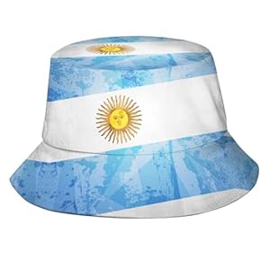 Argentina Flag Bucket Hat, Unisex Argentina Hat Outdoor Beach Summer Fisherman Cap for Women Men
