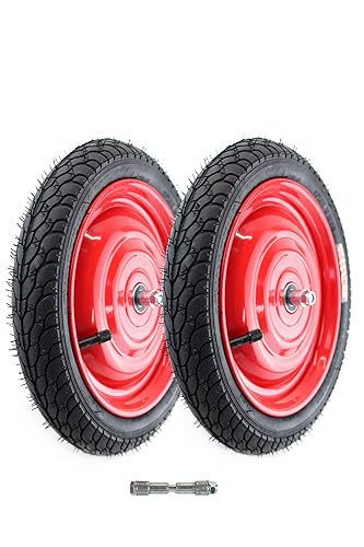 BISOMO 2x Scheibenrad, Felgen 12,5 Zoll mit 8mm Verstärkte Achse,...