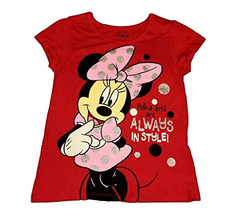 T-shirt manches courtes Minnie Mouse petites filles maillot d'été en textile respirant 6 ans