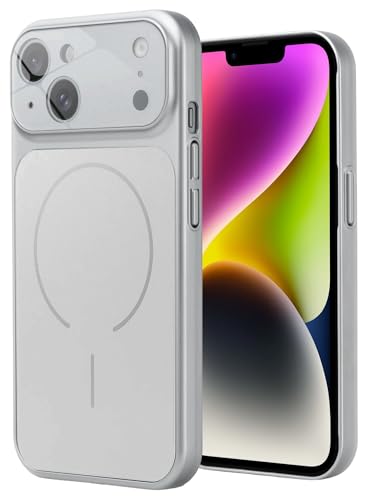 Image of SHINESTAR Premium Luxury Case Compatible with iPhone 14 | Protective Back Cover with Camera Lens Safety | Wireless Charging Support | Slim Fit Durable Design | Enhanced Grip Protection Silver