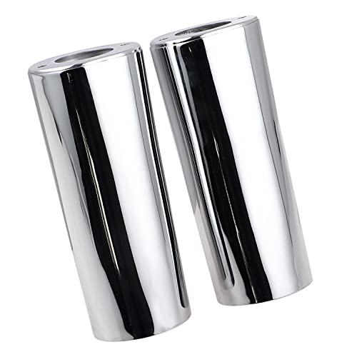 Bid4Ze Chrome Front Extend Fork Slider Covers Compatible With Harley Flt Flht 1999-2013, Flst 2000-2017, H-D Fl Trikes 2009-2013 #TOP3
