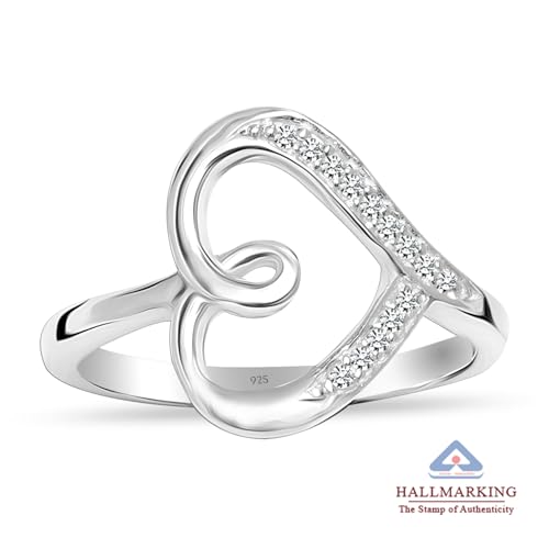 Image of TRUESILVER ACPL 925 Sterling Silver Rings Lightweight High Polish Silver Ring for Women Wedding Engagement Statement Jewelry