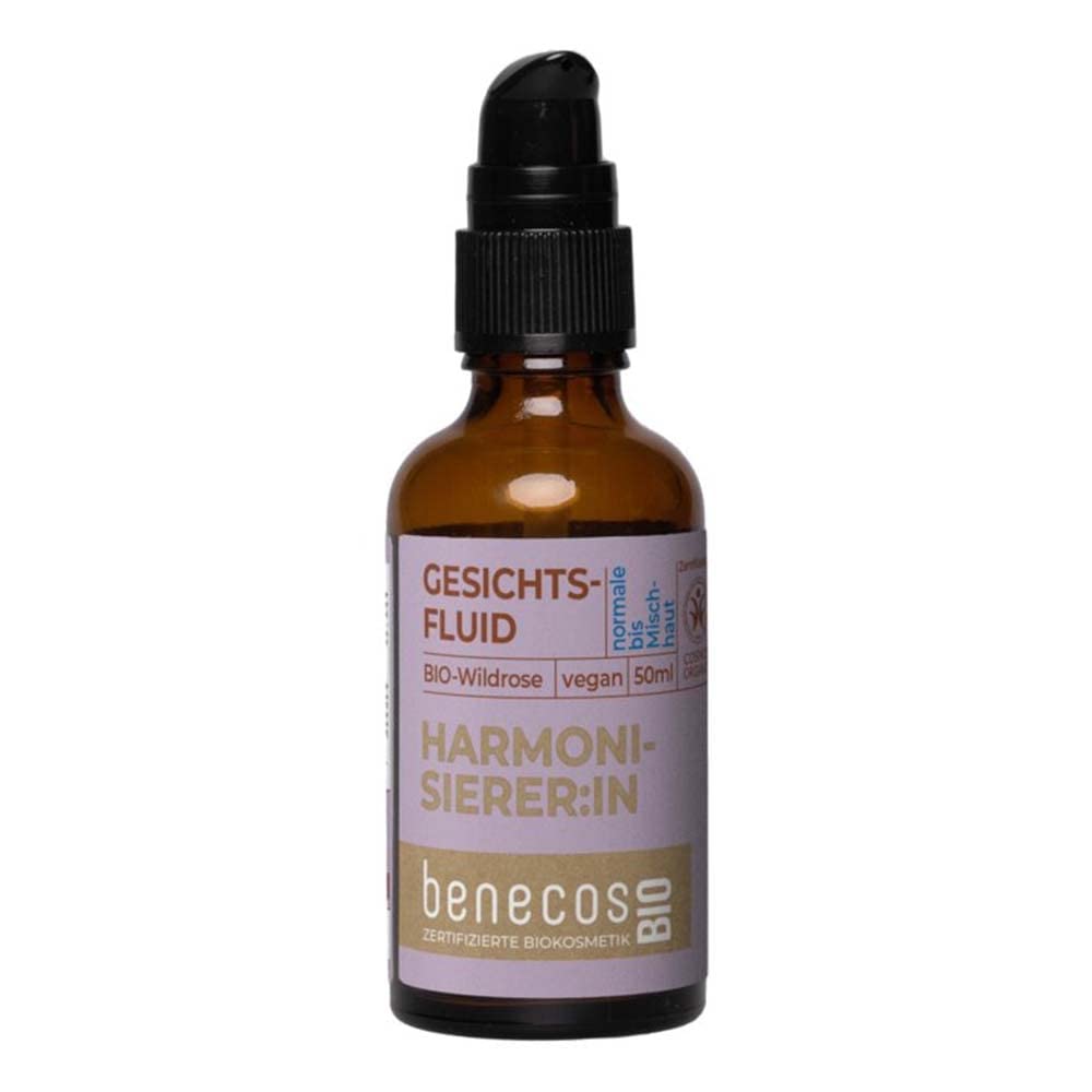 benecos Fluide bio pour le visage - Harmonisateur de rose sauvage - Testé en Allemagne - Végétalien