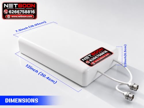 Image of 5G MIMO Patch Panel Directional Antenna, 9 dBi High Gain, 700-4000MHz Wideband Coverage, Indoor /Outdoor Weatherproof Antenna for Cellular Networks, IoT, Fixed Wireless etc