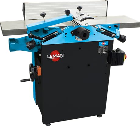 LEMAN - Regruesadora Cepilladora RAD250, 250 mm, Motor 1500 W, 3 Cuchillas, Mesa de 1080 mm, Avance Automático