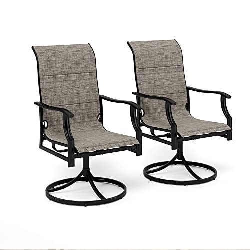 Sunshine Valley Outdoor Dining Chairs For 2,Swivel Patio Dining Chairs Garden Backyard Lawn Yard Furniture, Steel Frame With Textilene Fabric Rocking Chair. #TOP2