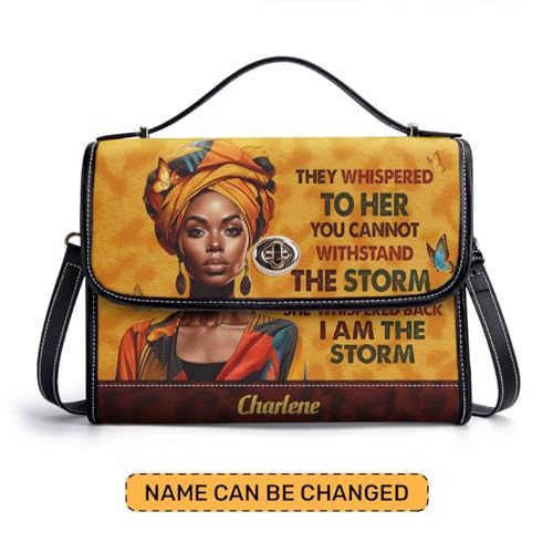 Personalized Leather Satchel Bag For Women - African Pride Woman Purses - Christmas Gifts For Black Women2