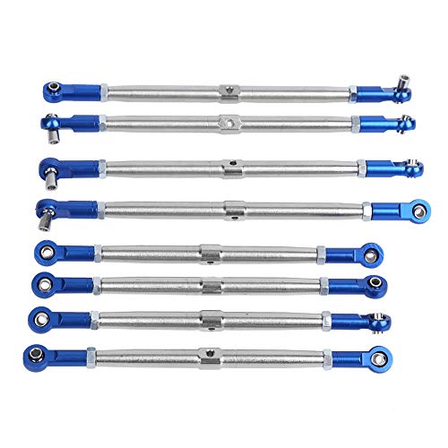 Lybunair 8Pcs Metal Adjustable Steecircle Links Turnbuckle Rod Tie Link Rod Pull Rod Set RC Spare Parts Accessory for 1/10 EREVO2.0 5319X 5338R RC Car