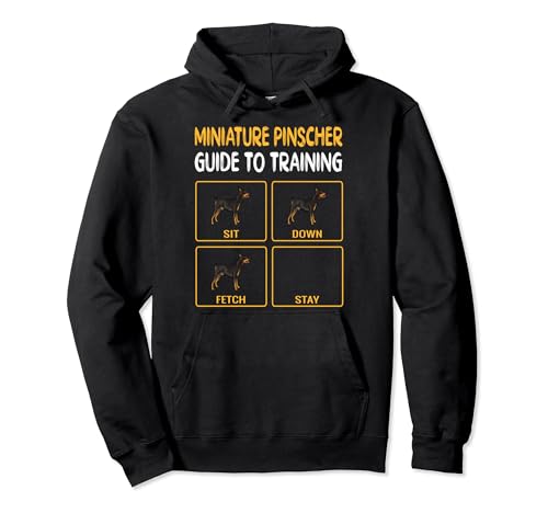 Miniature Pinscher Guide To Training Dog Obedience Pullover Hoodie, Black
