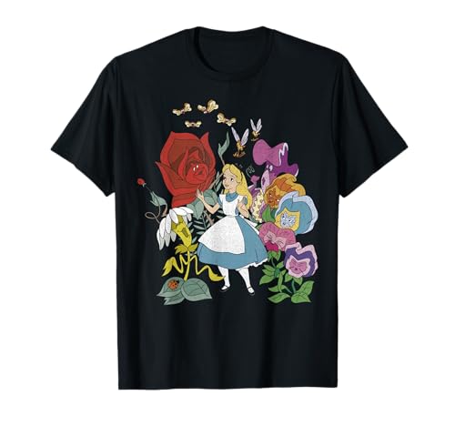 Disney Alice In Wonderland Alice In The Flowers Vintage T-Shirt