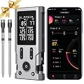 Wireless Meat Thermometer with Smart Alerts & 800Ft Bluetooth Range - 2 Probes Grill Thermometer with Standalone Base, NIST Certified ±0.5°F Accuracy, LCD Backlit Screen