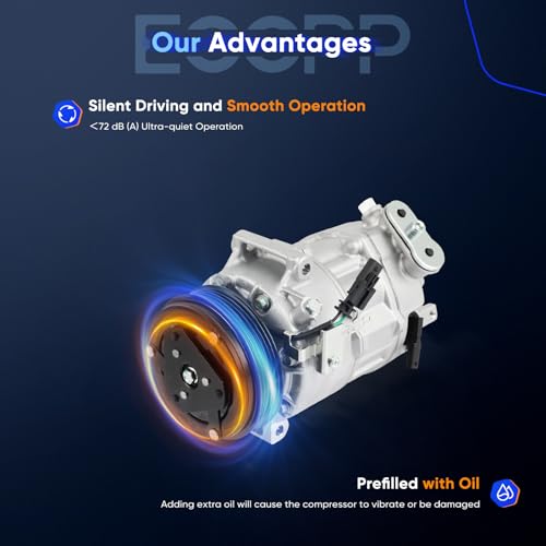 Image of ECCPP AC Compressor Fit for Chevrolet Malibu 1.5L 2016-2024 | Fast Cooling Air Conditioning Compressor