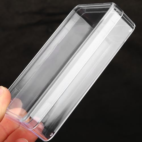 Toyvian Clear Acrylic Poker Box: 4pcs Playing Card Boxes Plastic Gaming Holder Photo Storage Containers Card Storage Organizer Deck Storage for Bank Cards Business Cards